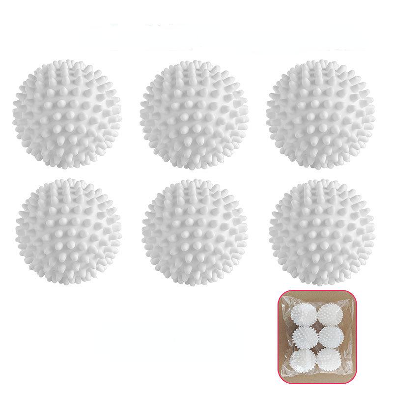 

Многоразовый шарик для стирки, не скатывающийся шарик для стирки, сушка, чтобы уменьшить складки, чистящие средства 6pcs белый