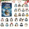 24 Day Countdown Box Antarctic Penguin Advent Calendar, 24-Day Winter with Cute Christmas Gift for Children Explorer Ornaments, 2D Acrylic