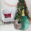 Christmas Tree Pet Bed Soft Plush Cats Cave House Nonslip and Warm For Small Dogs Cats Indoor Festival Theme Pet Shelter