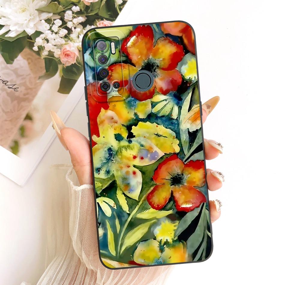 For Tecno Spark Power 2 LC8 Cute Cat Flower Cartoon Phone Case For Tecno Spark Power2 Shockproof Soft Silicone Bumpers