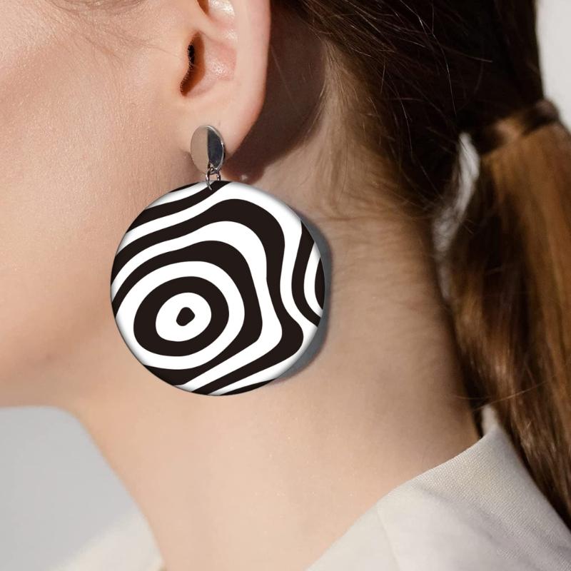 Clay Templates Flower Style No-Adhesive Silk Screen Printing Templates Reused Templates Transfer for Earring Making