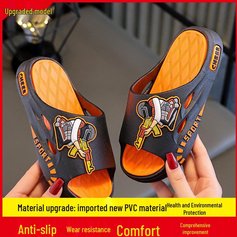 2025 Neue rutschfeste Sommer-Hausschuhe/Sandalen für Jungen (Innen/Außen): Trendig, Cool, Langlebig für den Gebrauch im Kinderzimmer und Badezimmer