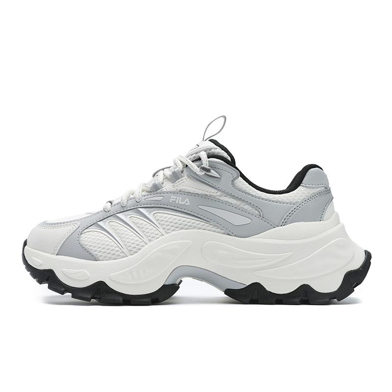 New FILA SOFIA 4 Slip Resistant Low Top Casual Shoes Women's White Gray F12W511107FSL