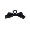 Hepburn-Style Black Double-Sided Bow Shark Hair Clip for Women