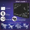 4pcs T-rex Dinosaur 3D Night Light (4 Patterns) With 1 Base, Remote Control & 16 Colors Changing & Dimmable & Gift Wrap