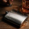 Samcos Skittles Hip Flask 8oz with Funnel Stainless Steel Whiskey Sake Water Bottle Lightweight Easy To Carry Outdoor Plain Manly Cool Handsome