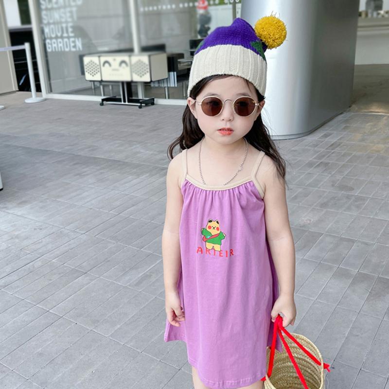 Summer Girls Sleeveless Casual Dress Girls Cool Beach Dress
