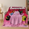 Cartoon Les Barbapapa Barbamama Family 3D Flannel Blanket,Warm and Cozy Soft Throw Blanket for Home Bedroom Bed Sofa Cover Kids