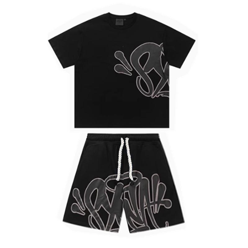 SynaWord Felpa con Cappuccio Larga Americana Pantaloni della Tuta Syna Marca Trendy per Uomo e Donna Hip Hop Street Coppia Tuta Casual