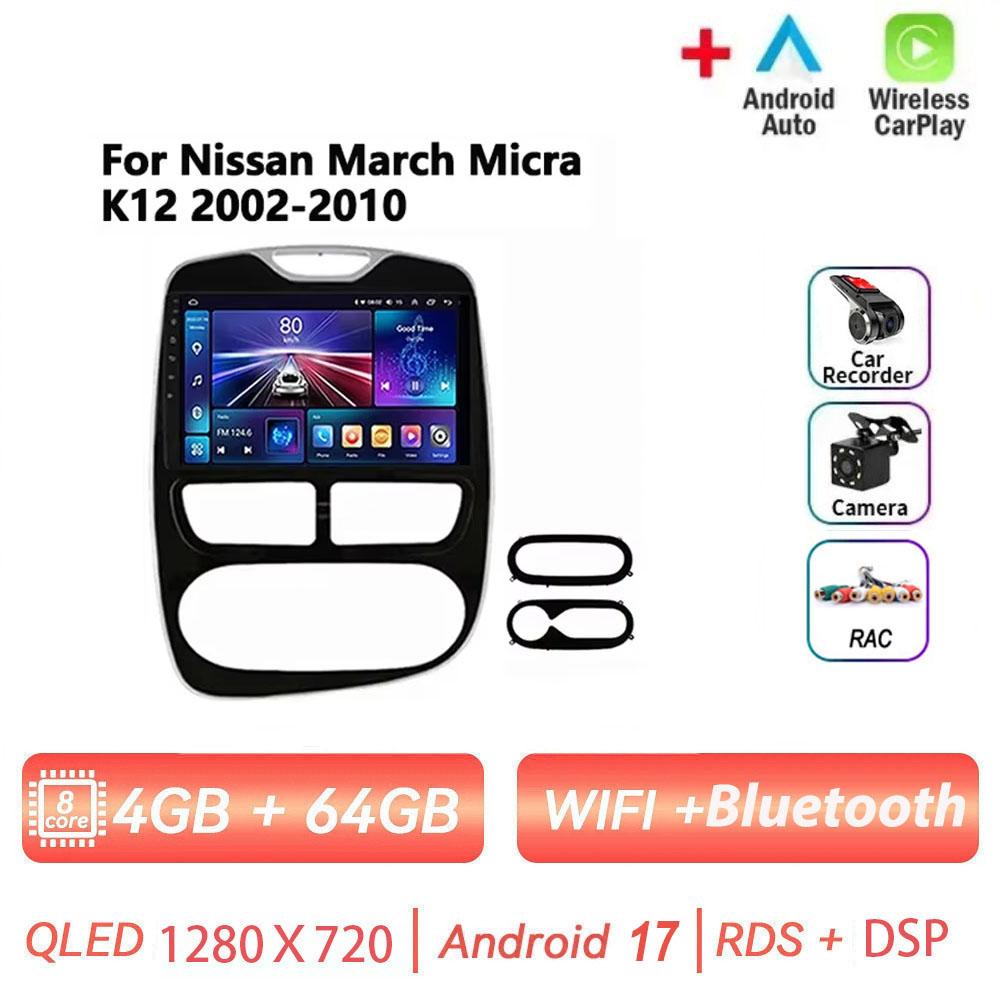 Autoradio Android 17 pour Renault Clio 3 4 2012-2016, Carplay, Navigation GPS, 2DIN, WiFi, Lecteur Bluetooth, Unité principale