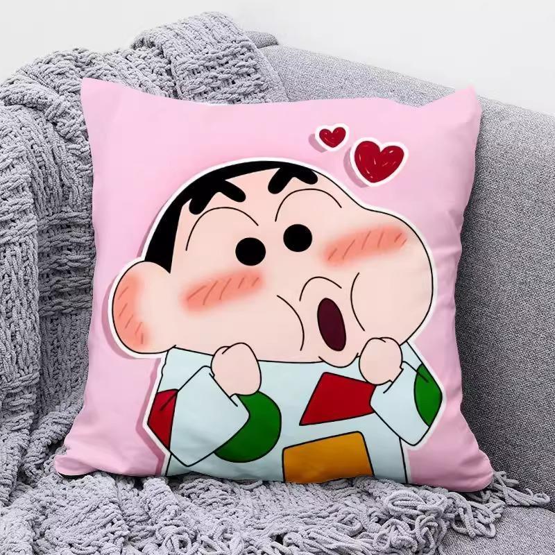 Cute Crayon Shin-chan Cartoon-Printed Pillowcases for a Cozy Sleep! Sofa cushion cover, room decoration, gifts
