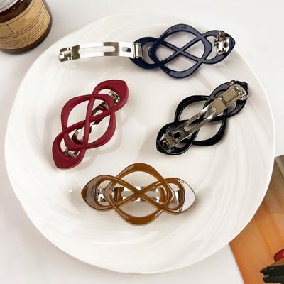 1/4Pcs Vintage French Hair Barrette Matte Finish Hair Clips Cross-Shaped Design Hair Styling Tool Hair Accessories