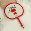 Wheat Straw Fan for Babies, Portable Fan for Outings, Mosquito Repellent for Babies, New Chinese-Style Handmade Woven Fan, Durable and Lightweight