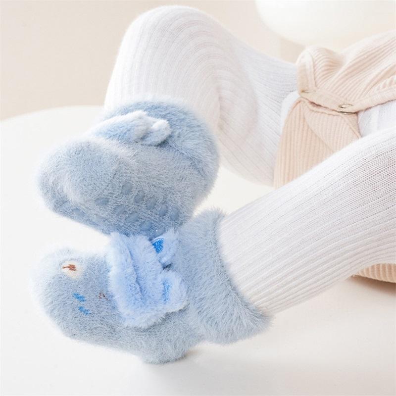 Listenwind Baby Thickened Socks for Girls & Boys Cartoon Plush Anti-Skid Cute Floors Socks Toddler Winter Warm Socks