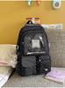Schoolbag New Girl Style Backpack Transparent Compartment Large Capacity Student Schoolbag Cute Female Lightweight Travel Handbag