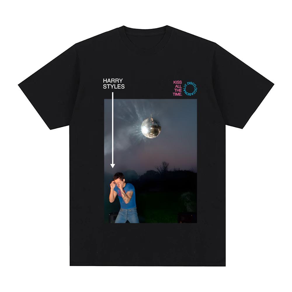 

2026 New Album Kiss All The Time T-shirt Singer HarryStyle Graphic Printing Hip Hop Tee-shirt Unisex HighQuality Tops - Men ... S разноцветный