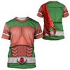 Kamen Rider W CycloneJoker T-shirts Japanese Tokusatsu Cosplay 3D Print Kids Tees Summer Men/Women Harajuku Short Sleeve Y2k Top