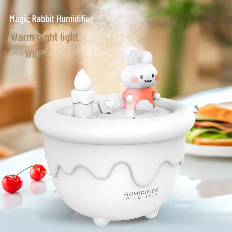 

Мини-увлажнитель воздуха для милых питомцев: Маленький ароматерапевтический спрей для дома Magic Rabbit White белый