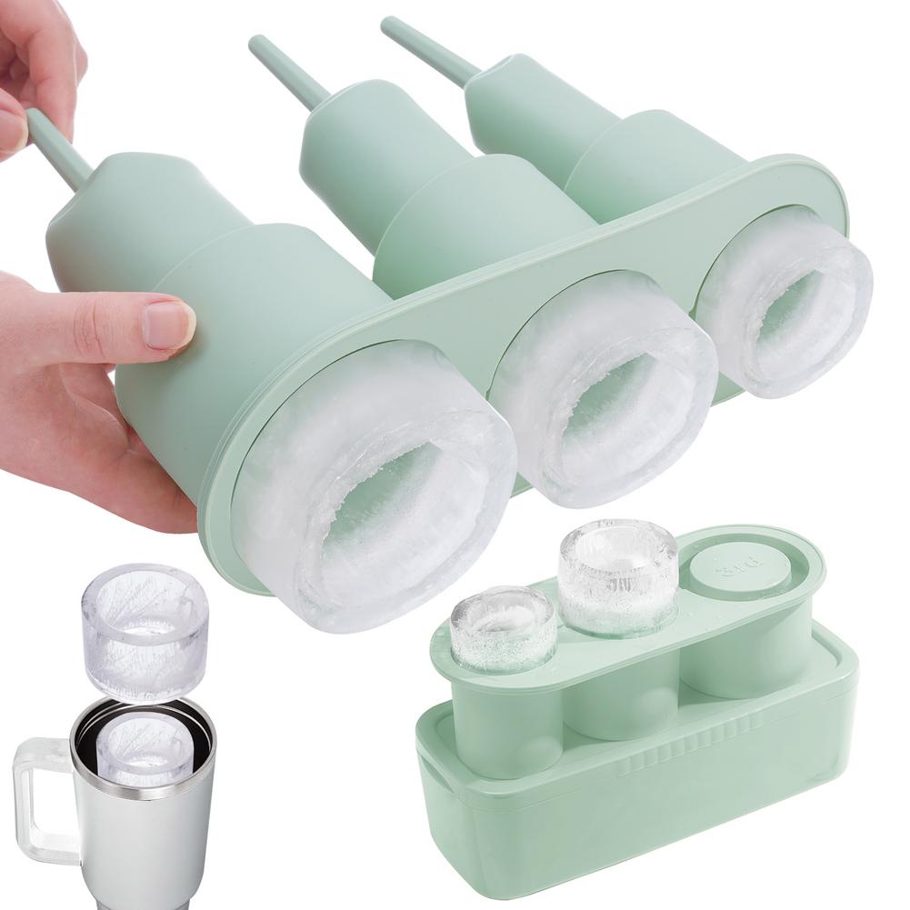 

Подставка для кубиков льда для стакана 30-40 унций силиконовый цилиндр легкий новый 2025 и наполнить и лед с F A9Q1 Green-1pcs