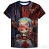 Załoga Słomkowego Kapelusza zbiera się! T-shirt z trójwymiarowym nadrukiem na całej powierzchni z wieloma postaciami - Oddychający i spersonalizowany top z gadżetami anime