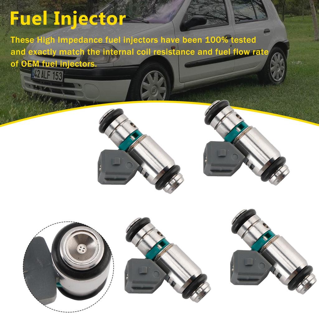 4PCS Fuel Iniector IWP042 Fit Renault Clio Espace Kangoo Laguna Megane