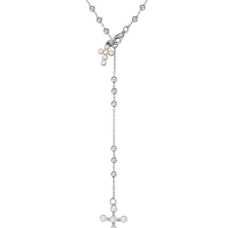 Eenie Beenie Saint Cross Line Two-way Necklace