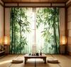 2PCS Digital Printed Curtains, Bamboo Branch Melody Pattern, Beautiful Window Drapes for Living Room Bedroom Home Decor