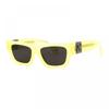 Palm Angels Sunglasses Square Full Rim  Yellow Frame And Dark Grey Lens Peri10j