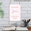2D Flat Mom Gifts Mothers Day Gifts Metal Sign Birthday Valentines Day Christmas Gift for Mom From Daughter Aluminium Metal Wall Decorative Wall