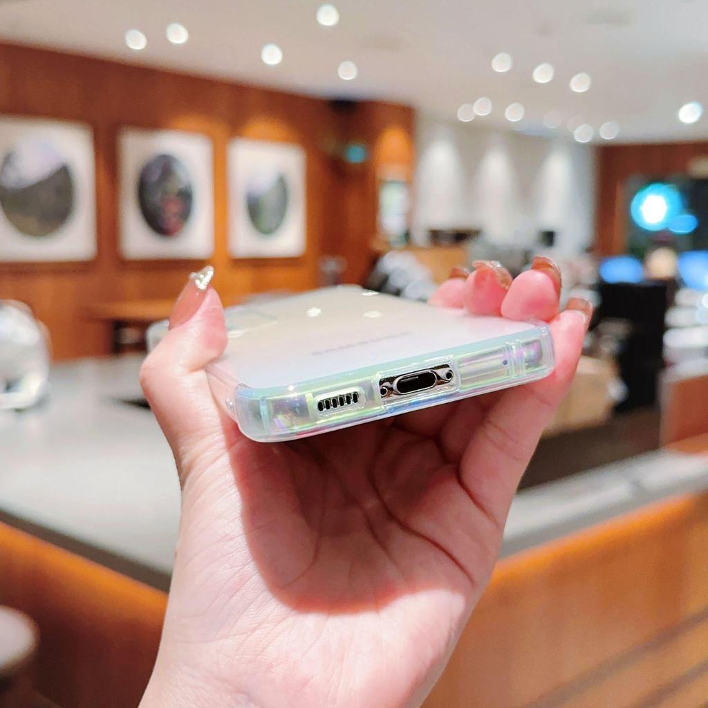 Samsung S25u Iridescent & Transparent Phone Case for S23, S22, A55, A54, A53 - Blue Light Color