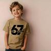 Summer Fashion Basic Six Seven 67 Print Kids T-Shirts Summer Street Short-Sleeve Outdoor Casual Tops for Boy and Girl's Tees Top