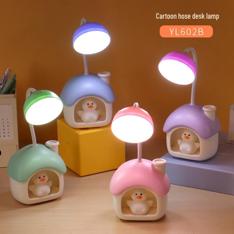 Multifunctional LED Eye-Protection Cartoon Table Lamp with USB Charging