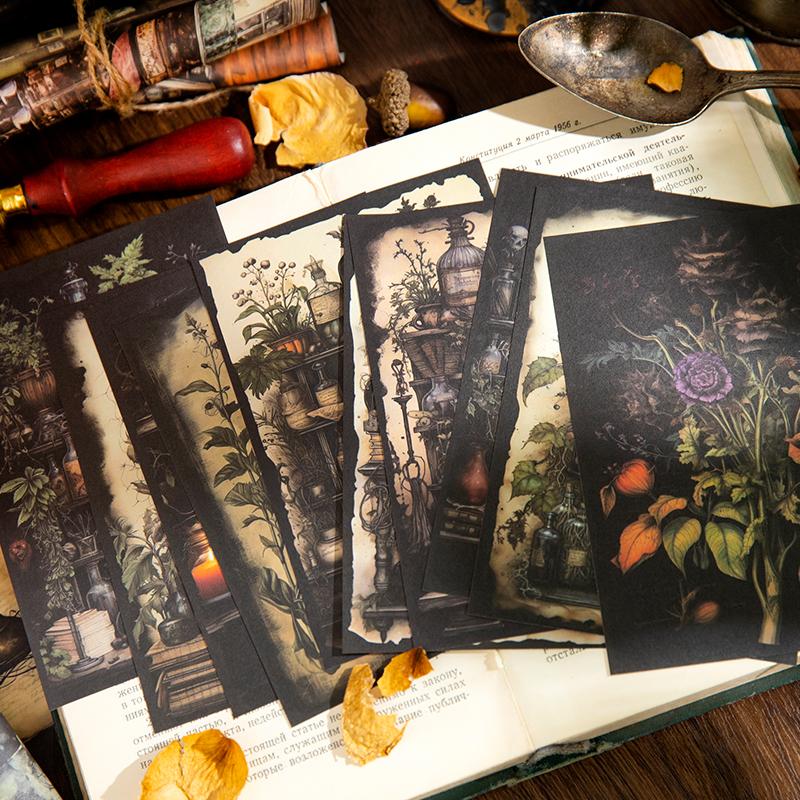 20pcs Vintage Mysterious Darkness Decor Scrapbooking Material Paper DIY Scrapbooking Decor Junk Journal Planner Stationery Paper