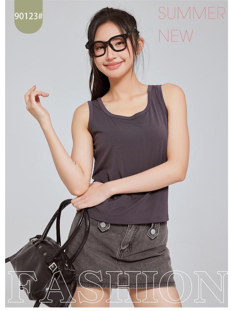 2026 Women's Slim Fit Sleeveless Round Neck Camisole Top