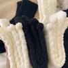 Female Autumn and Winter Pure Color Add Velvet and Thick Warm Floor Sleep In The Tube Socks