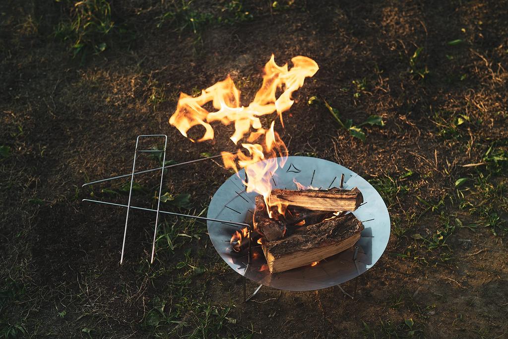Soporte para hoguera en camping ligero individual de BELKROOT