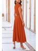 2025 Summer European-American Casual Knit Crop Top & High Waist Midi Skirt Set
