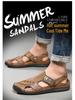 Grenzüberschreitende Baotou-Sandalen aus echtem Leder für Herren: Rutschfeste Schuhe mit weicher Sohle, vielseitig einsetzbar als Outdoor- und Freizeitbekleidung für den Strand.