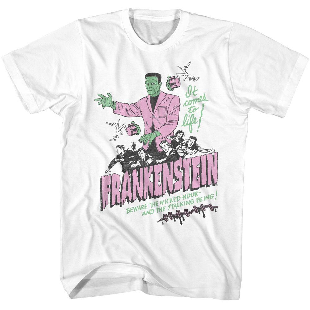 Universal Monsters Movie It Comes To Life Frankenstein Lightning Men T Shirt XXXXL