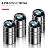Conjunto de 4 tampas de válvula de ar de metal para pneus de carros BMW M M3 M5 F10 F30 F20 E28 E30 E34 E36 E39 E46 E91 Performance X1 X2 X5