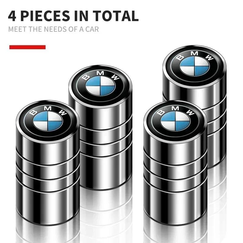Conjunto de 4 tampas de válvula de ar de metal para pneus de carros BMW M M3 M5 F10 F30 F20 E28 E30 E34 E36 E39 E46 E91 Performance X1 X2 X5