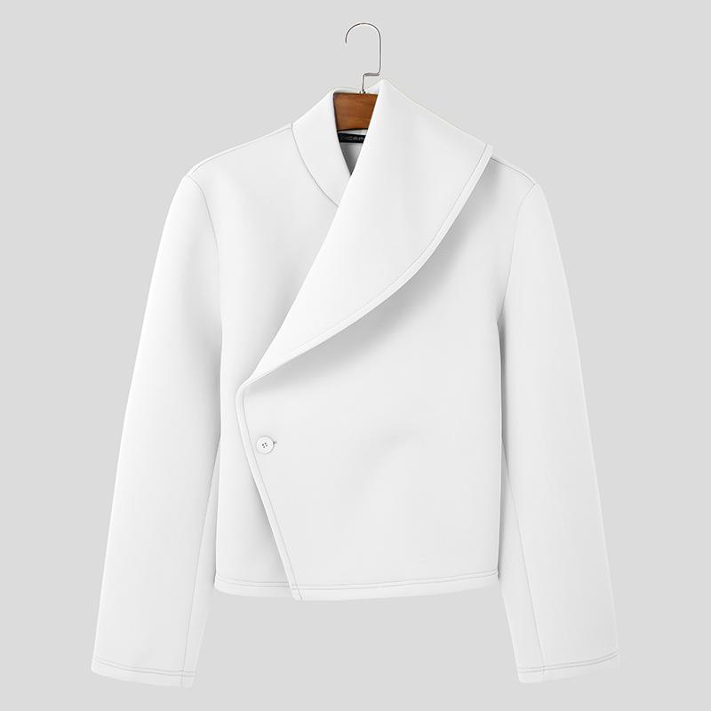 

INCERUN Мужской лацкан с длинным рукавом и боковым перекрещиванием Короткий блейзер Повседневные куртки Пальто XL