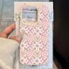 Light Pink Gentle Floral Pattern Imitation Leather Phone Case for iPhone 17 Air 16 E 15 14 Plus 13 12 11 Pro Max XS Max Cover