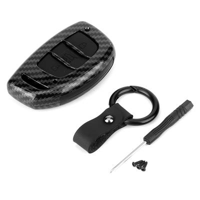 3Button Carbon Fiber Remote Key Case Cover Accessory Fit for HYUNDAI Tucson