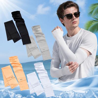 Long-Sleeved Anti-UV Sleeves Fingerless Sun Protection Sleeves Arm Covers  Summer Cycling Driving