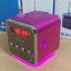 Bluetooth-compatible Mini Speaker Wireless Music Player Digital Display Stereo Sound Rechargeable Portable FM Radio Speaker