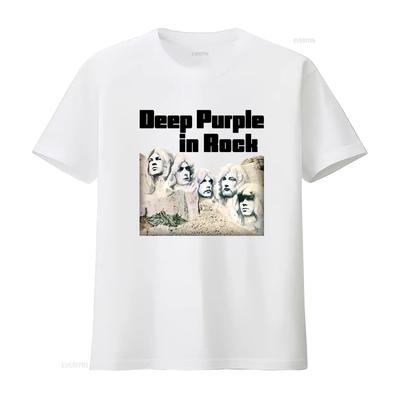 Deep Purple In Rock Iconic Band Tribute Men's T Shirt Music Fans Essential Vintage Washed Graph
