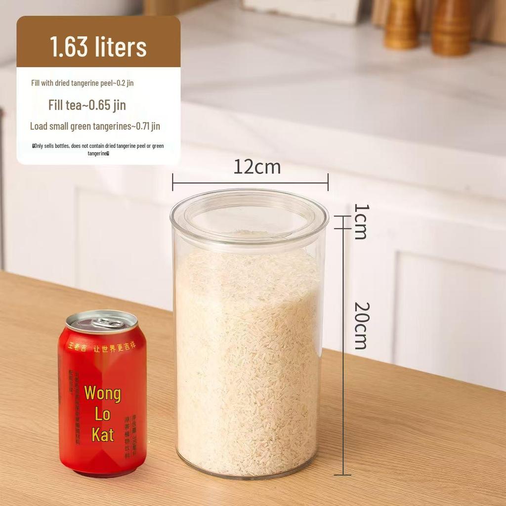 Large Capacity Food-Grade PET Storage Jar for Dried Tangerine Peel, Tea, and More.