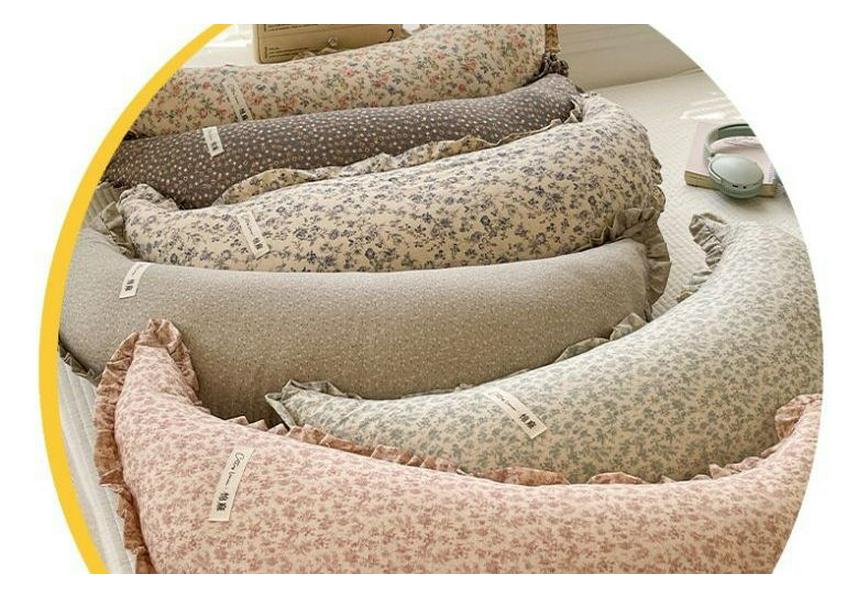 Cuscino a Mezzaluna in Cotone e Lino Lavabile: Supporto lenitivo per schiena, testiera del letto e gravidanza