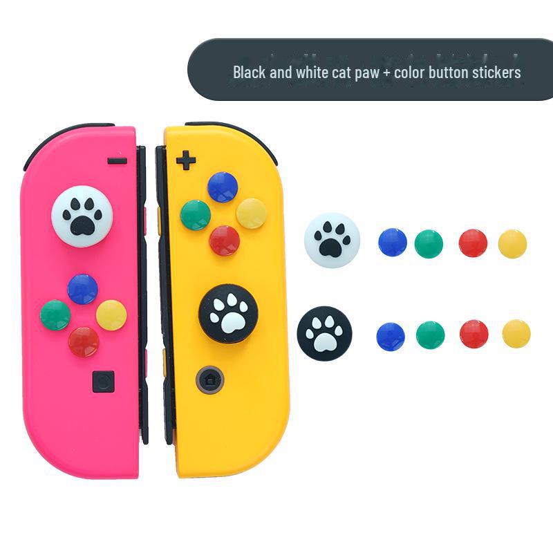 Ajitomo Cat Claw Joystick and Button Cap Stickers for Switch Joycon